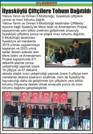 İlyasköylü-Çiftçilere-Tohum-Dağıtıldı