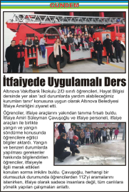 İtfaiyede Uygulamalı Ders