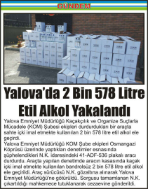 Yalova’da-2-Bin-578-Litre-Etil-Alkol-Yakalandı