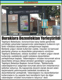 Duraklara-Dezenfektan-Yerleştirildi