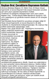 Başkan-Oral,-Çocukların-Bayramını-Kutladı