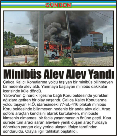 Minibüs-Alev-Alev-Yandı