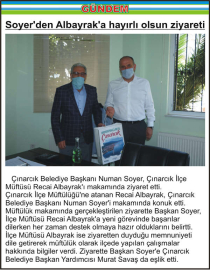 Soyer’den Albayrak’a hayırlı olsun ziyareti