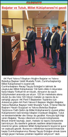 Bağatar ve Tutuk, Millet Kütüphanesi’ni gezdi