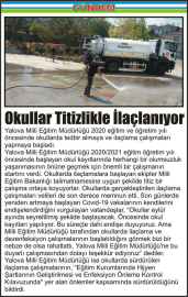 Okullar-Titizlikle-İlaçlanıyor