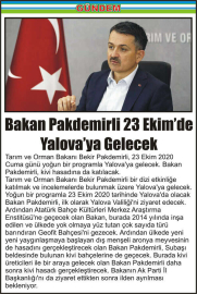 Bakan-Pakdemirli-23-Ekim’de-Yalova’ya-Gelecek
