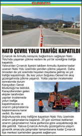 NATO-ÇEVRE-YOLU-TRAFİĞE-KAPATILDI
