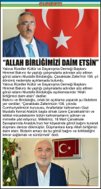 “ALLAH-BİRLİĞİMİZİ-DAİM-ETSİN”