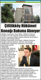 Çiftlikköy_Hükümet_Konağı_Bakıma_Alınıyor