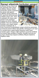 Sanayi sitesinde korkutan yangın!