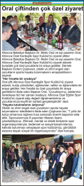 Oral çiftinden çok özel ziyaret