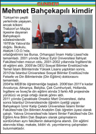 Mehmet Bahçekapılı kimdir