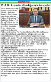 Prof. Dr. Arıca’dan altın değerinde tavsiyeler