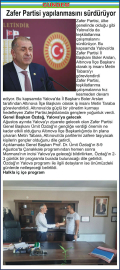 Zafer Partisi yapılanmasını sürdürüyor