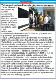 Yalova polisinden düzensiz göçmen operasyonu