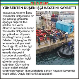 YÜKSEKTEN DÜŞEN İŞÇİ HAYATINI KAYBETTİ