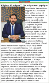 Köylere 35 milyon TL’lik yol yatırımı yapılıyor