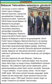 Babacan Yalovalılara selamlarını gönderdi