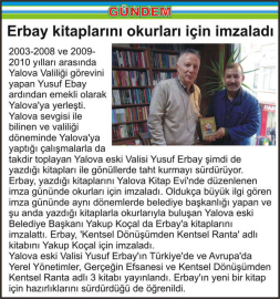 Erbay kitaplarını okurları için imzaladı