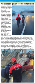 Kontrolden çıkan otomobil takla attı