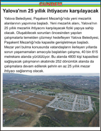 Yalova’nın 25 yıllık ihtiyacını karşılayacak