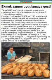 Ekmek zammı uygulamaya geçti