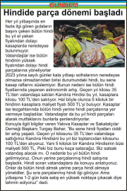 Hindide parça dönemi başladı