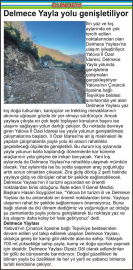 Delmece Yayla yolu genişletiliyor