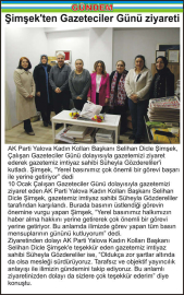Şimşek’ten Gazeteciler Günü ziyareti