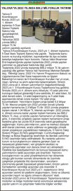 YALOVA'YA 2022 YILINDA 888,2 MİLYONLUK YATIRIM