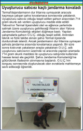 Uyuşturucu satıcısı kaçtı jandarma kovaladı