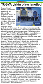 TÜGVA çirkin olayı lanetledi