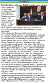 Fatih Caddesi ve Çeşme Sokak’a modern aydınlatma