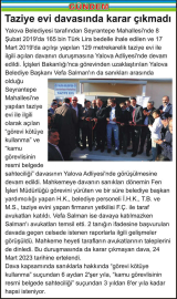 Taziye evi davasında karar çıkmadı