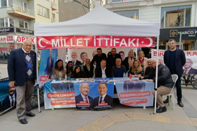 Binicioğlu’ndan Millet İttifakı standına destek ziyareti