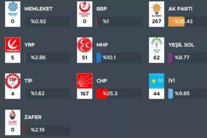 HANGİ İL, HANGİ PARTİDEN KAÇ VEKİL ÇIKARDI?
