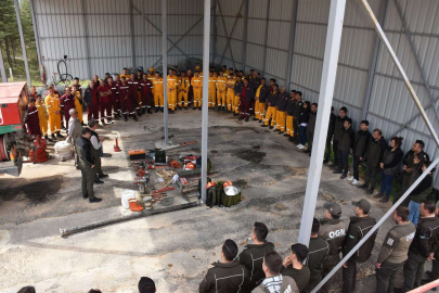Ormancılara yangın eğitimi