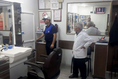 Altınova’da berberler denetlendi