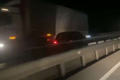 Ters şeritte ilerleyen otomobil korku saçtı