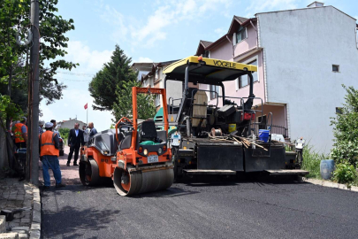 BAYRAM ÖNCESİ YALOVA’DA 2 BİN 500 TON ASFALT SERİMİ YAPILDI