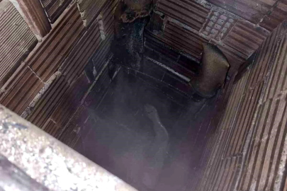 Havalandırma boşluğuna atılan yabancı madde yangına sebep oldu