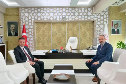 Halil İbrahim Akmeşe, Cahit Külekçi’yi Makamında Ağırladı