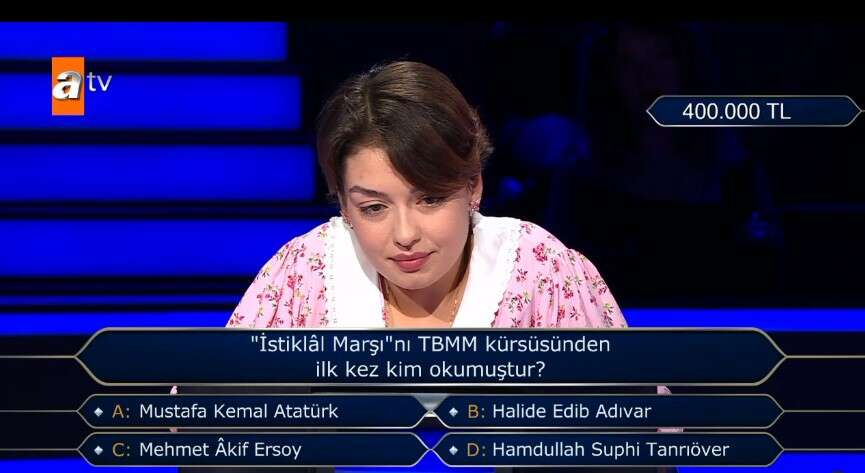 1 milyonluk soruyu rabia bildi mi