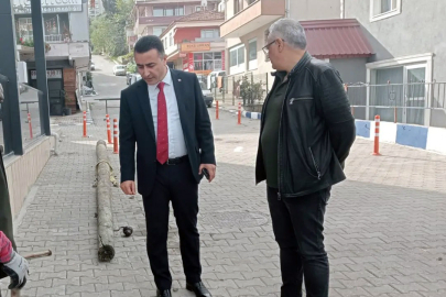 Yalova Tavşanlı’da yol ve kaldırım çalışmaları devam ediyor
