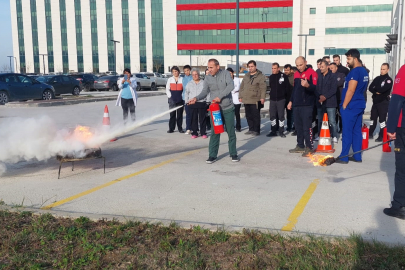 Yalova eğitim ve araştırma hastanesi'nde yangın eğitimi