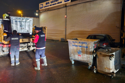 Yalova Kirazlı’da konteynerler değiştirildi