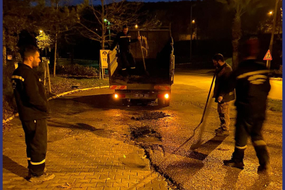 Yalova Termal’de yolların asfalt tamiratları yapıldı