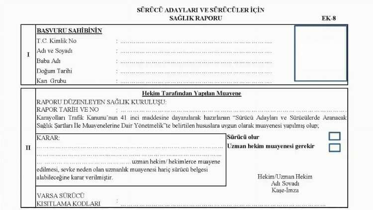 Ehliyet için sağlık raporu nasıl alınır, ücreti ne kadar? - Yalova ...