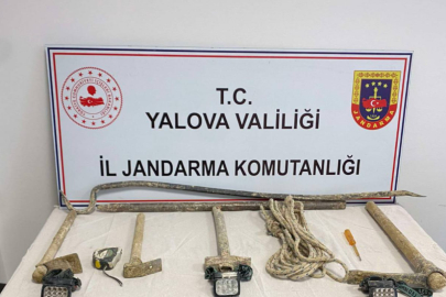 Yalova’da jandarmadan kaçak kazı operasyonu