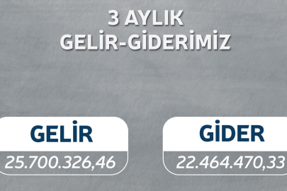 Tavşanlı Belediyesi 3 aylık gelir-gider tablosunu paylaştı